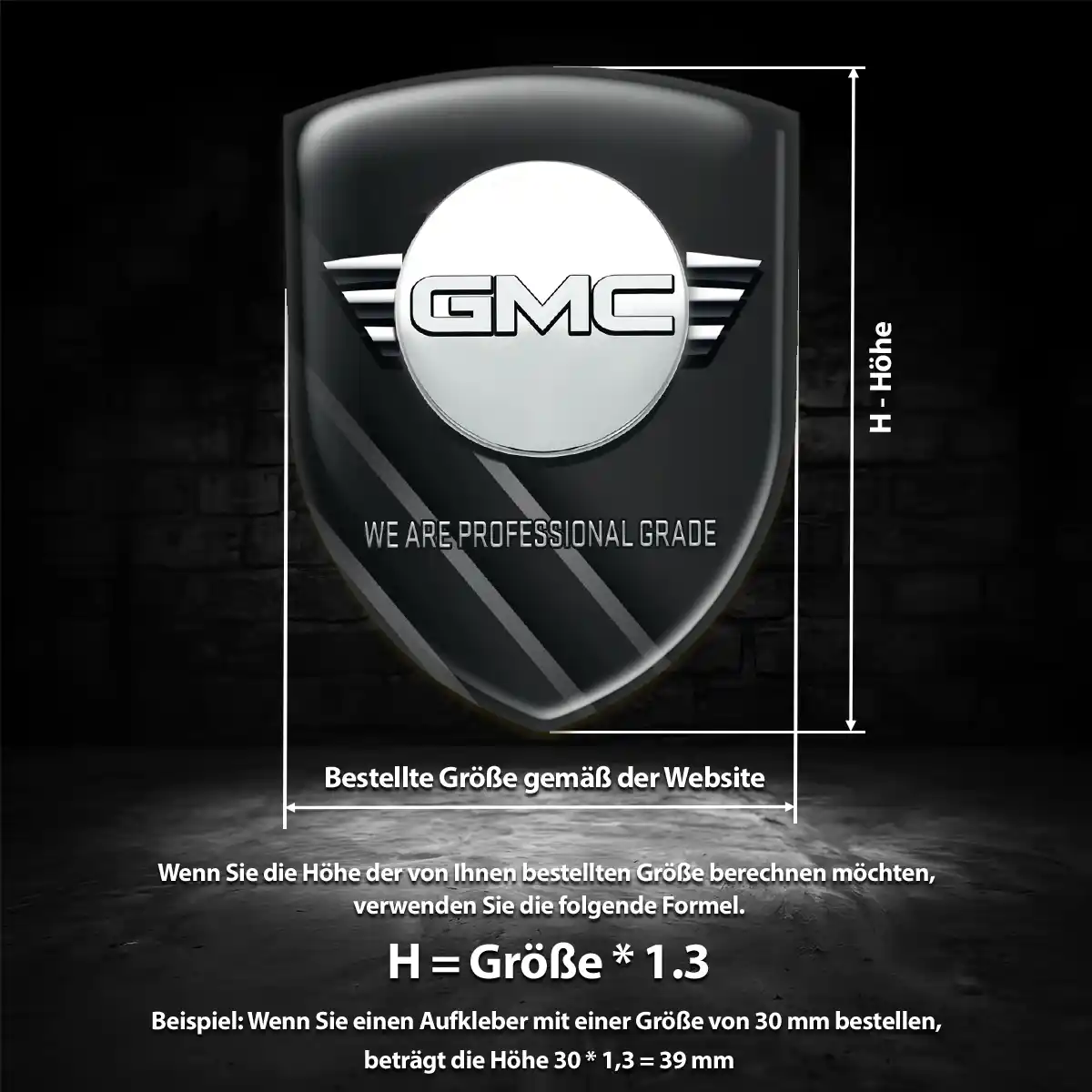 GMC Aufkleber Emblem Auto Exterieurdesign