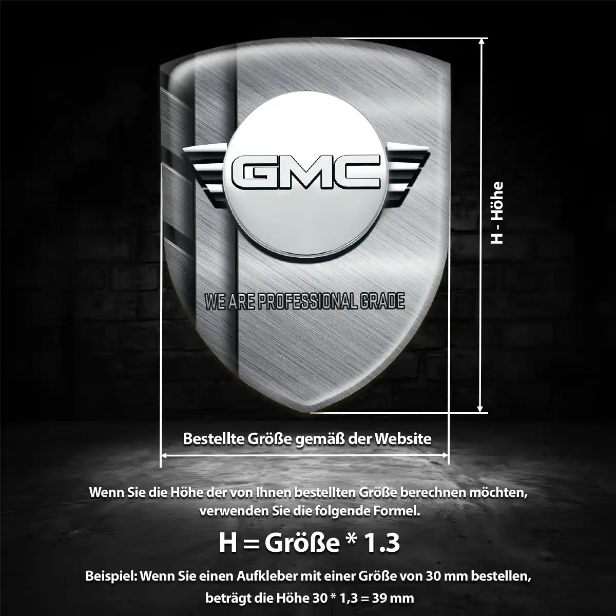 GMC Aufkleber Emblem Auto Limitierte Auflage