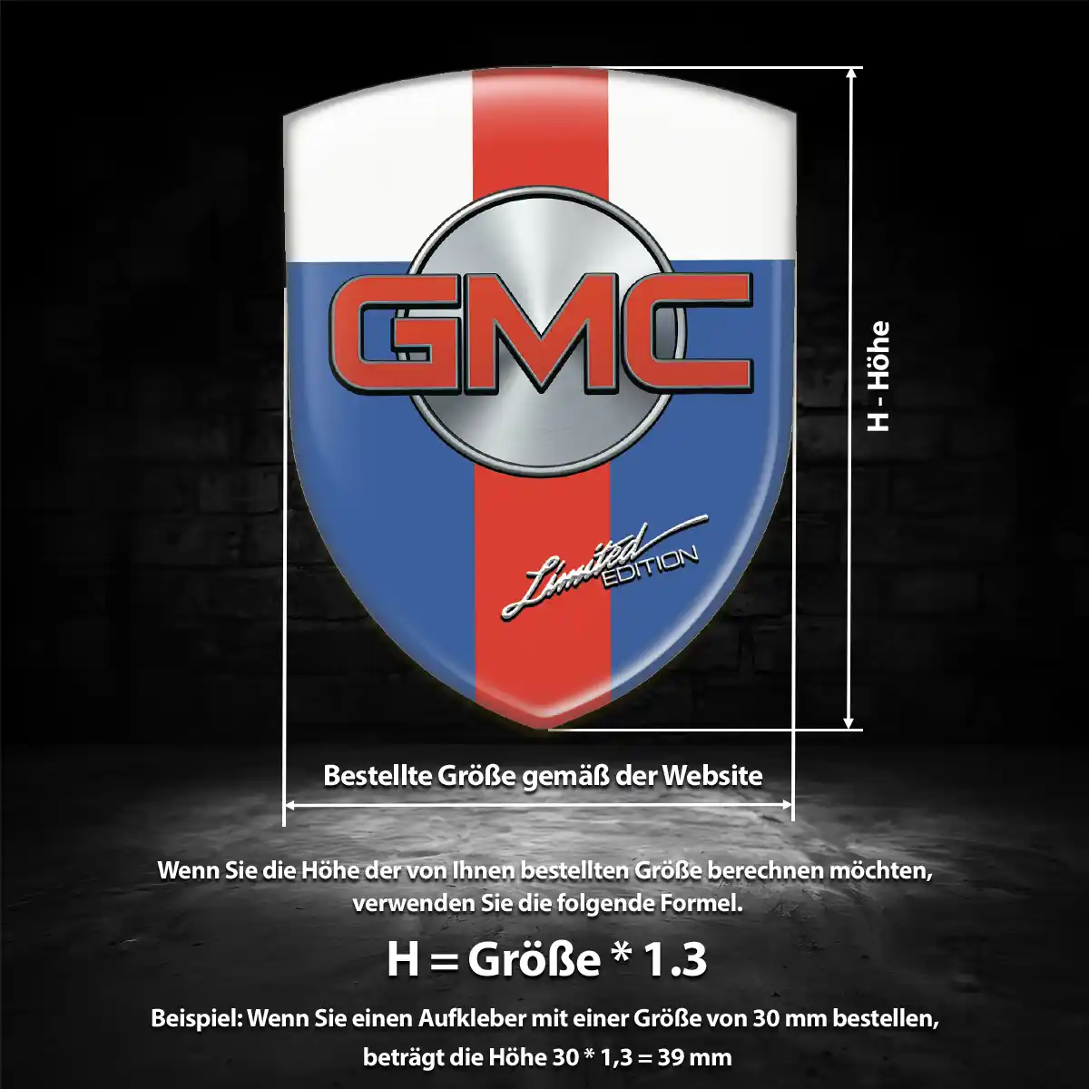 GMC Aufkleber Emblem Auto Markenedition