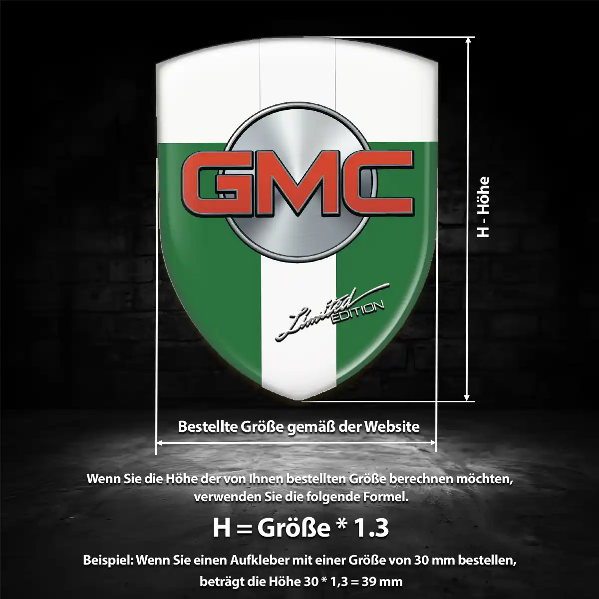 GMC Aufkleber Emblem Auto Premium-Edition