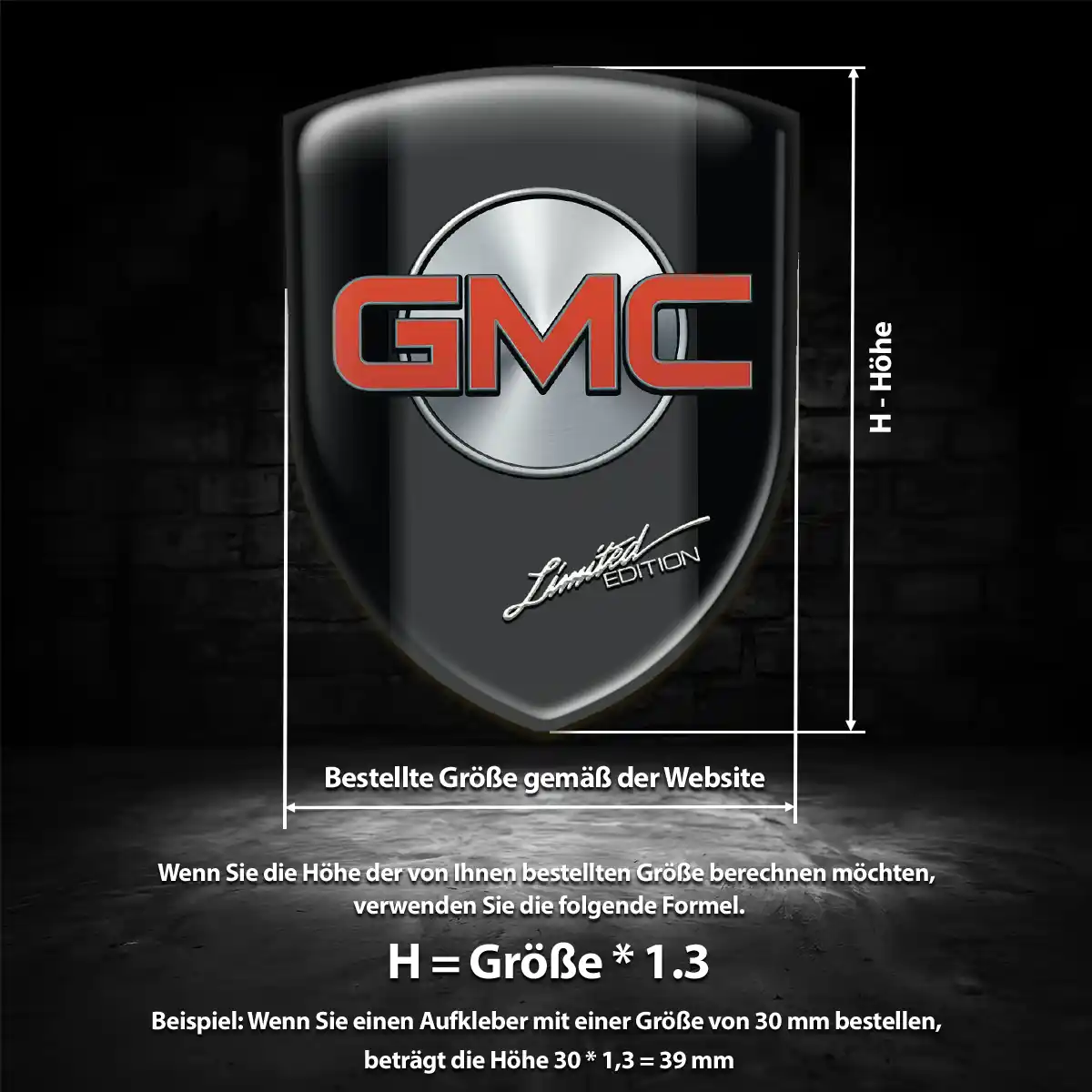 GMC Aufkleber Emblem Auto Tuningfahrzeug