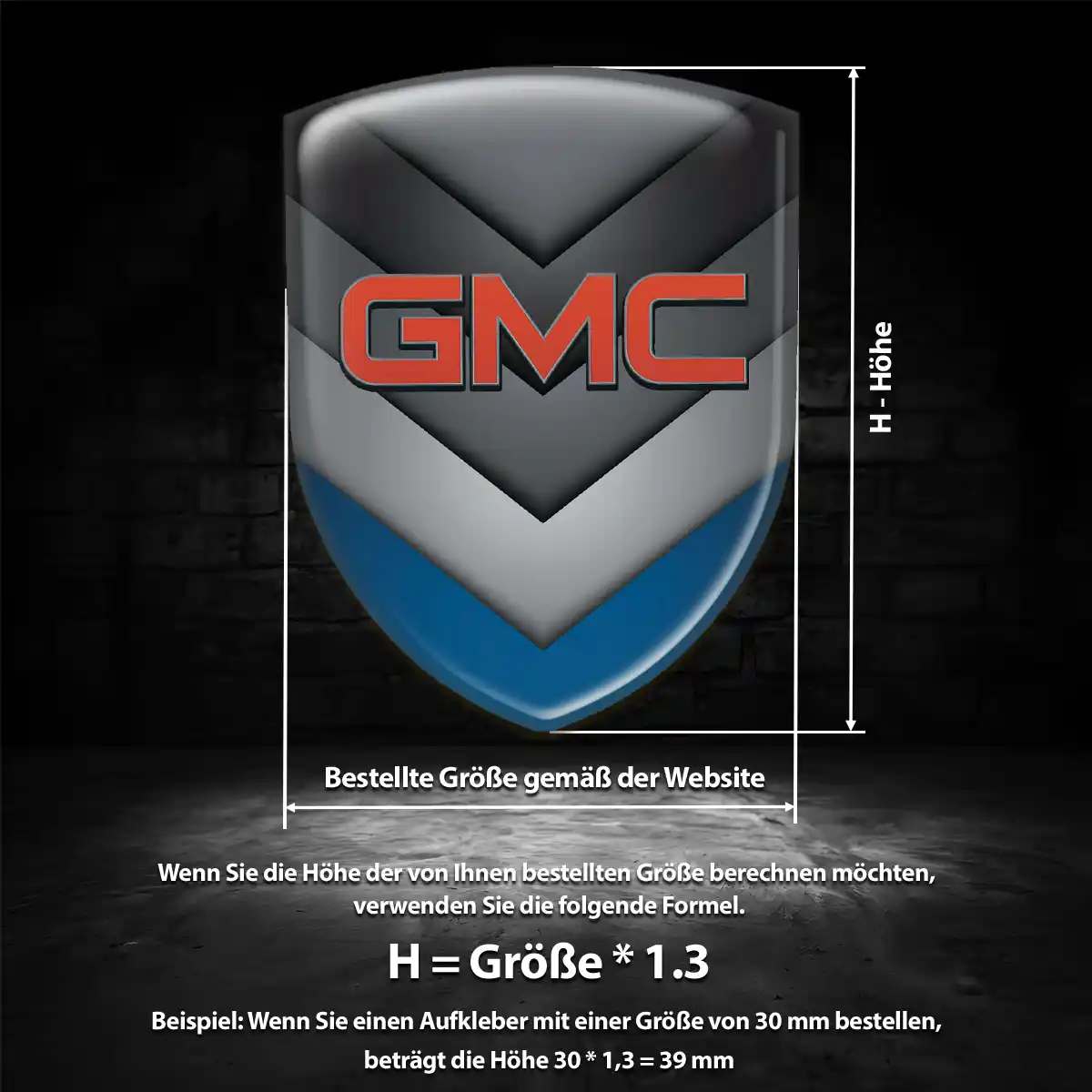GMC Aufkleber Emblem Edles Design