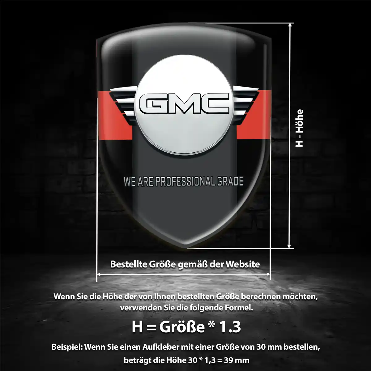 GMC Aufkleber Emblem Exterieurdesign