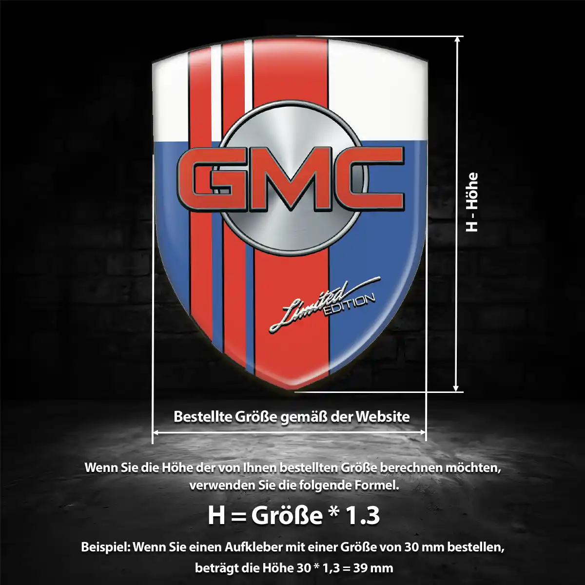 GMC Aufkleber Emblem Hohe Qualität