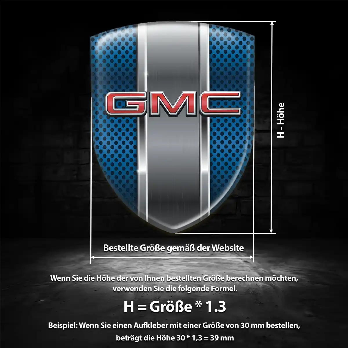 GMC Aufkleber Emblem Markenedition