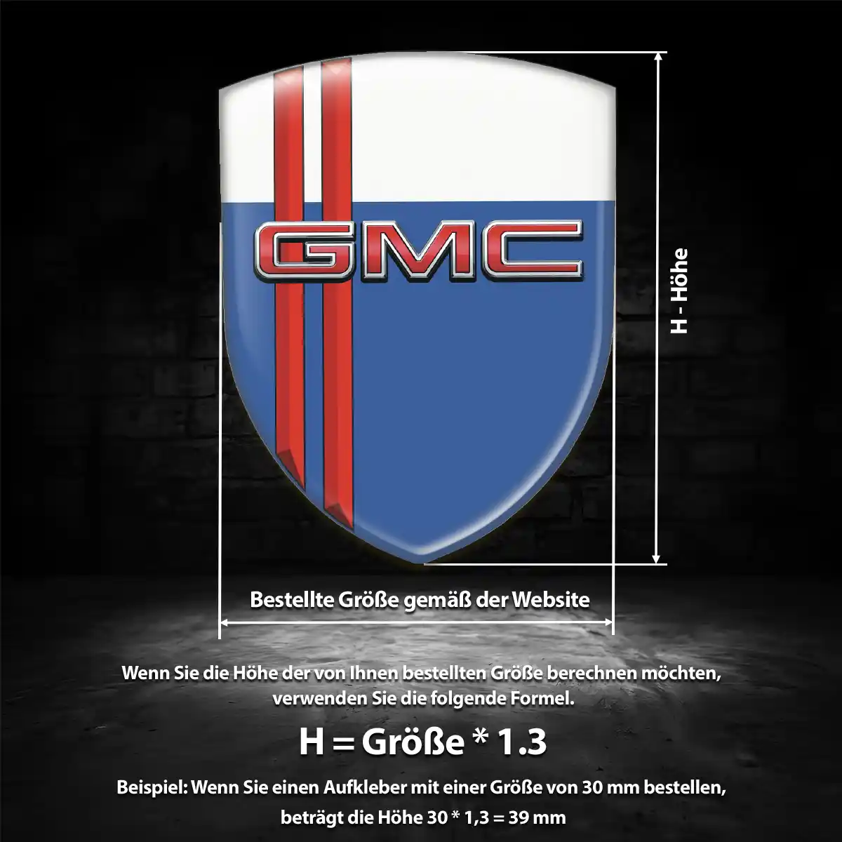 GMC Aufkleber Emblem Premium-Edition