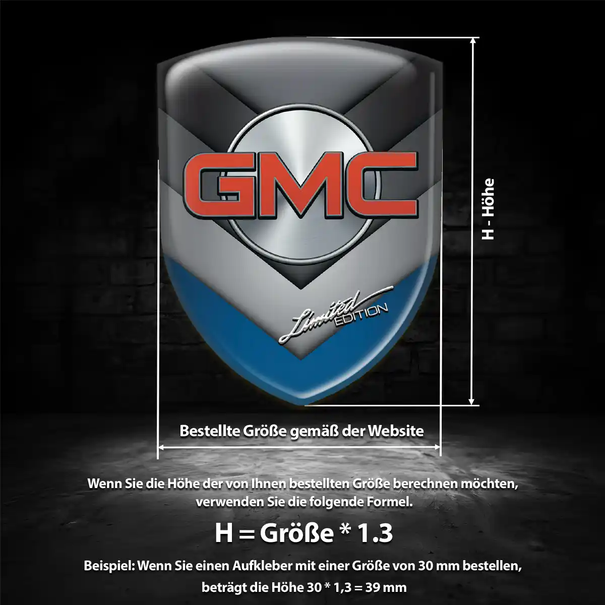 GMC Aufkleber Emblem Stilvolles Design