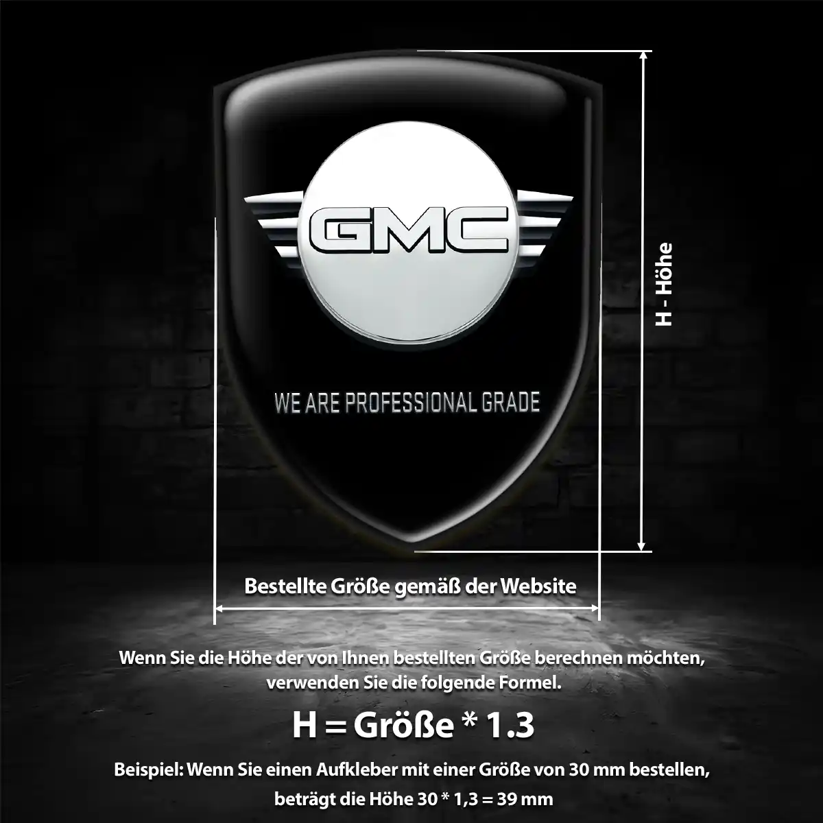 GMC Aufkleber Emblem Wappen Auto Elegantes Design