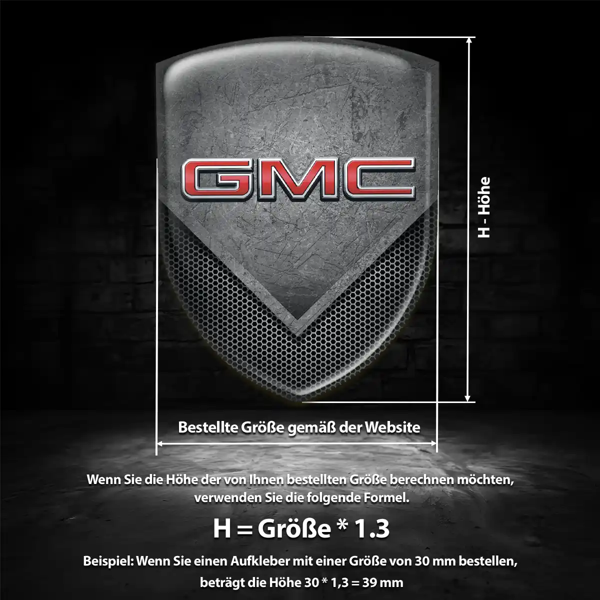 GMC Aufkleber Emblem Wappen Auto Exterieurdesign