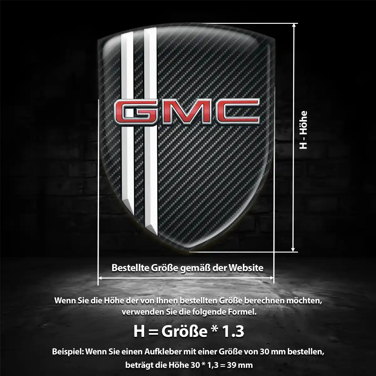 GMC Aufkleber Emblem Wappen Auto Hohe Qualität