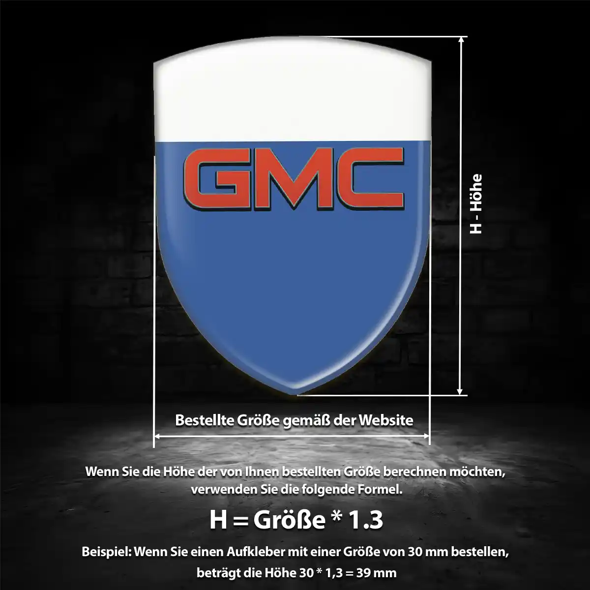 GMC Aufkleber Emblem Wappen Auto Luxus-Edition