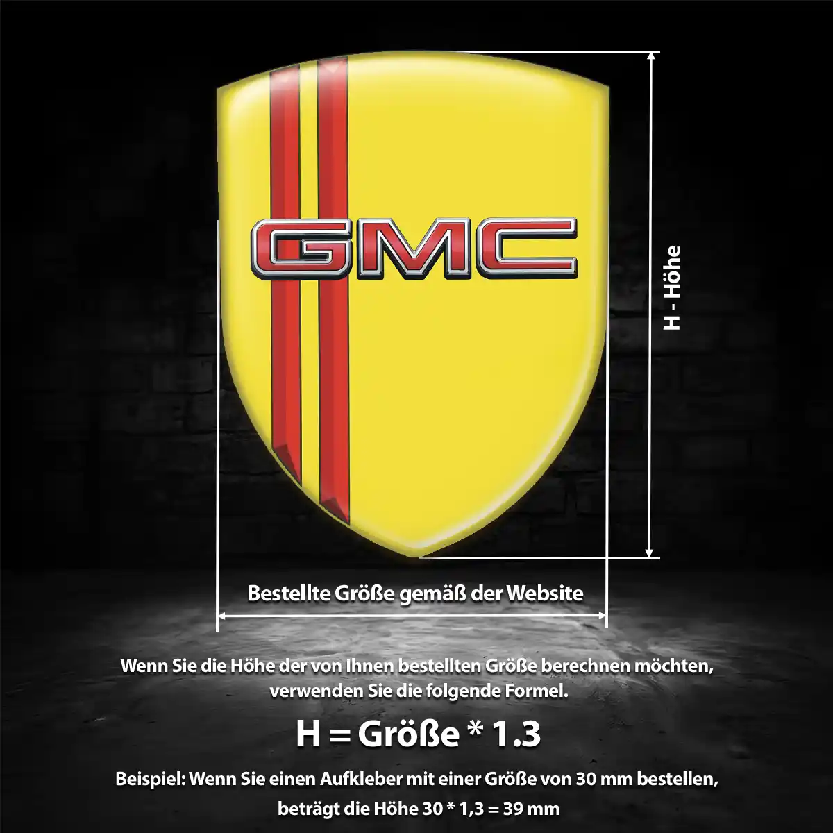GMC Aufkleber Emblem Wappen Auto Markenedition