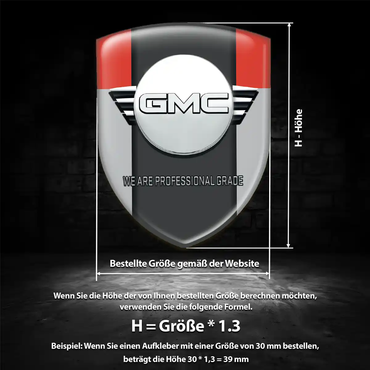 GMC Aufkleber Emblem Wappen Auto Stilvolles Design
