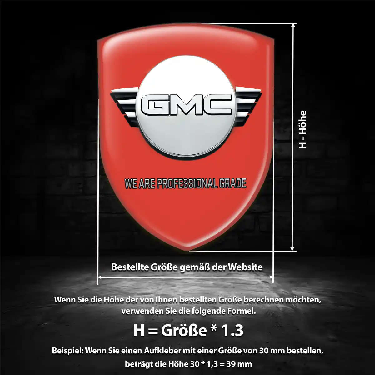 GMC Aufkleber Emblem Wappen Auto Tuningfahrzeug