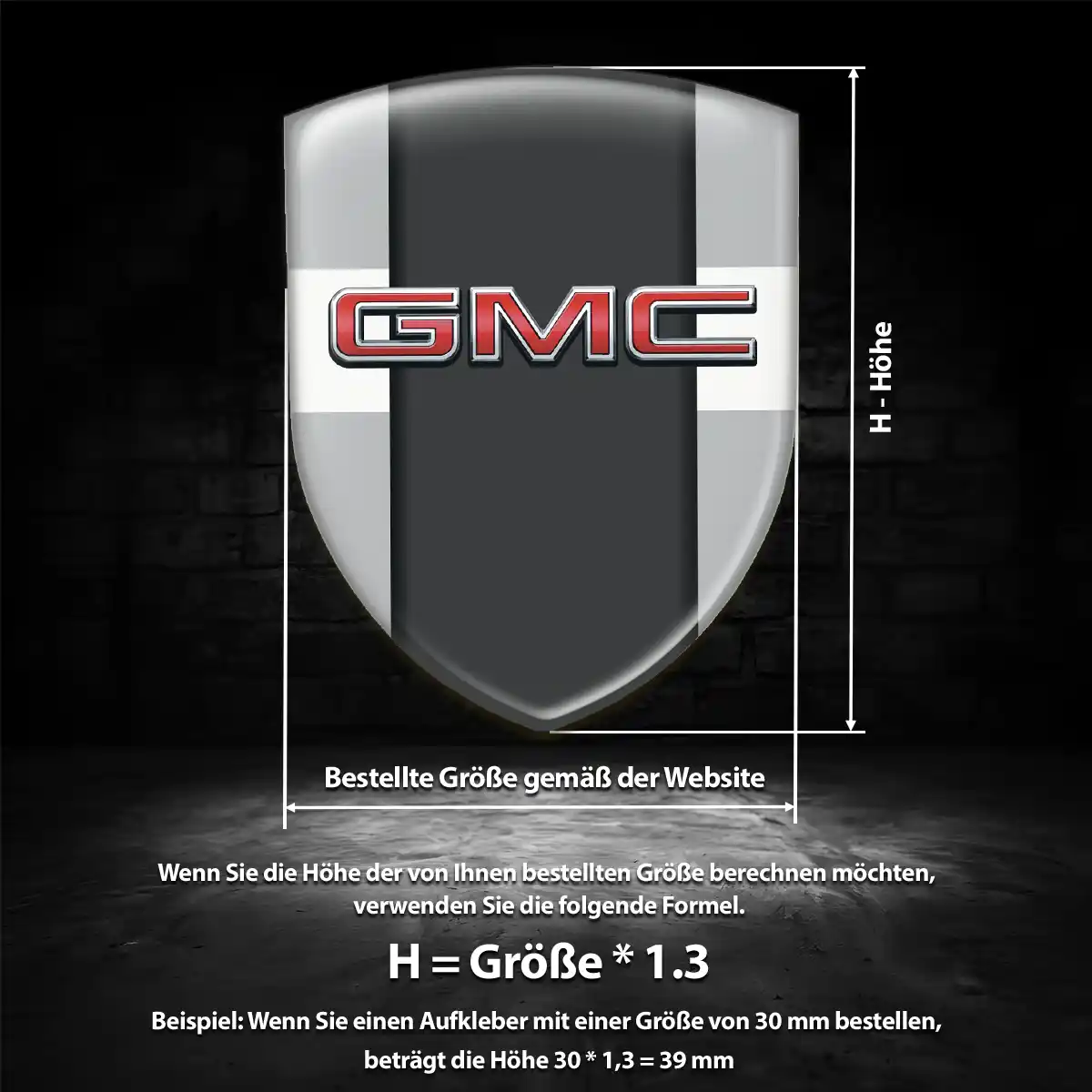 GMC Aufkleber Emblem Wappen Edles Design
