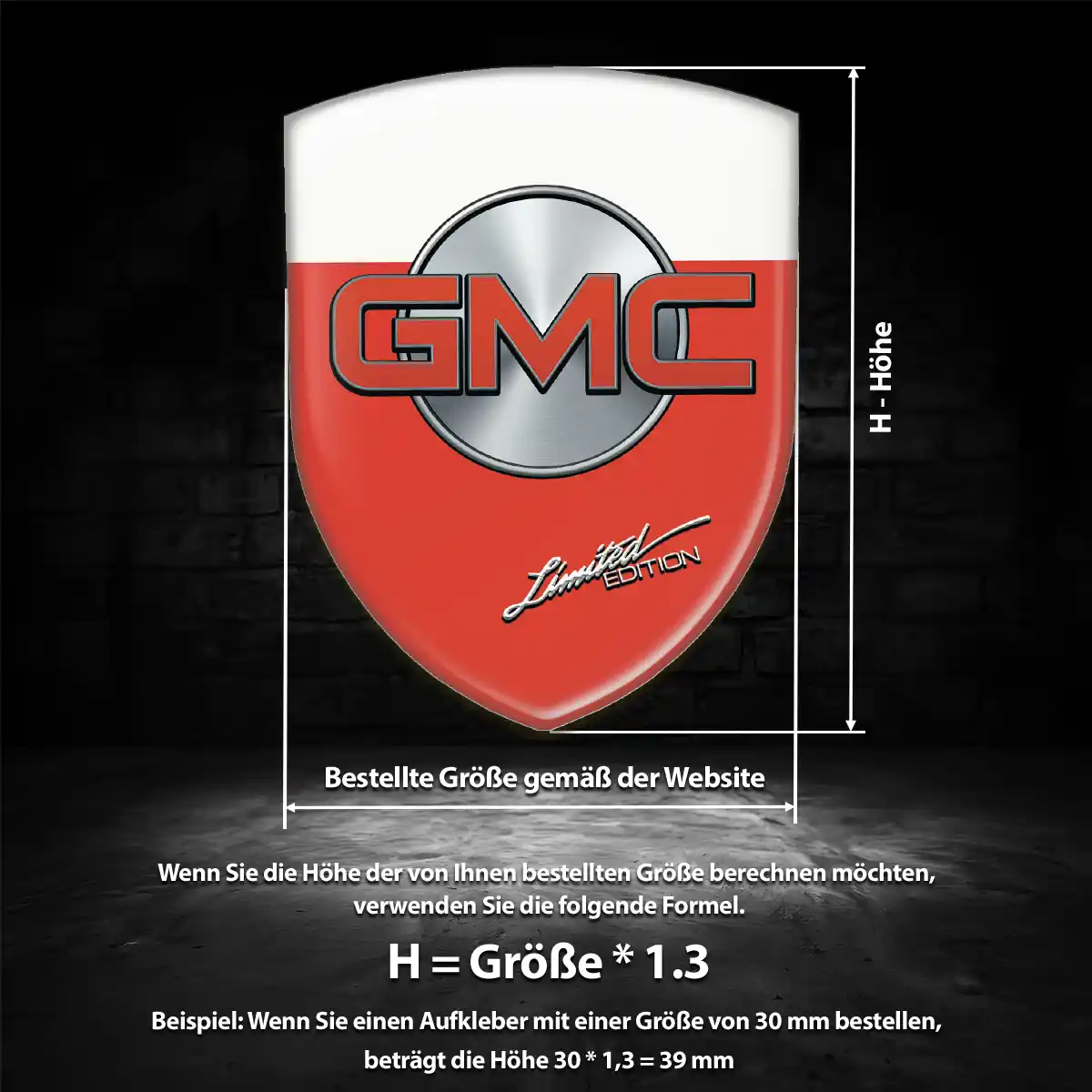GMC Aufkleber Emblem Wappen Exterieurdesign