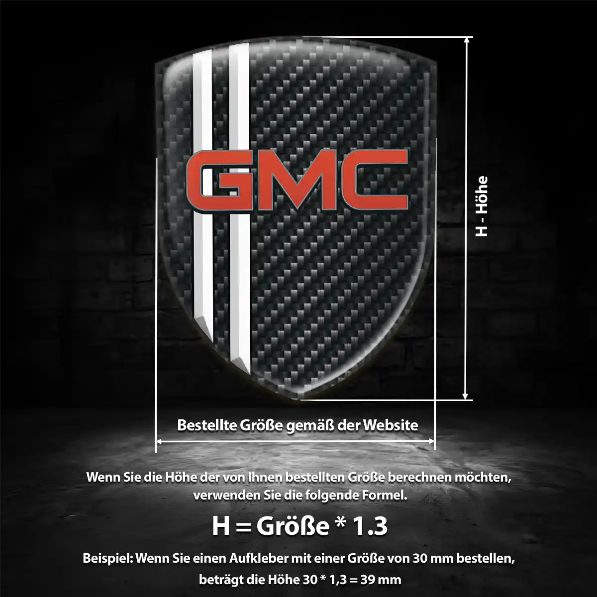 GMC Aufkleber Emblem Wappen Markenedition