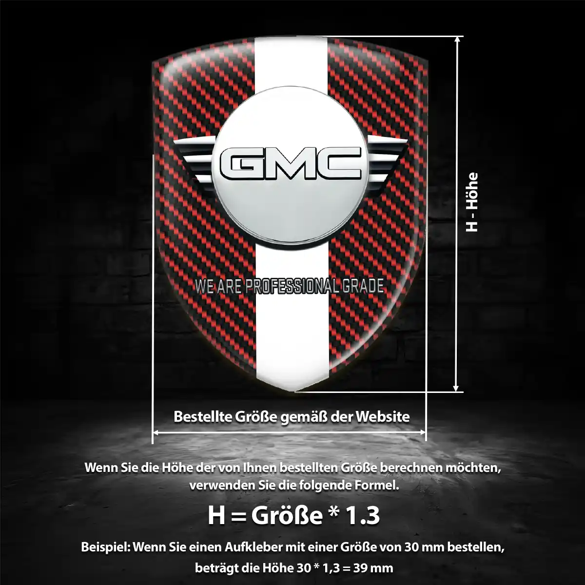 GMC Aufkleber Emblem Wappen Stilvolles Design