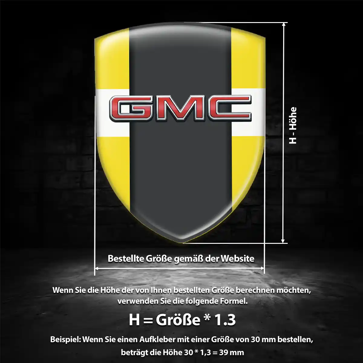 GMC Aufkleber Embleme Silikon Auto Elegantes Design