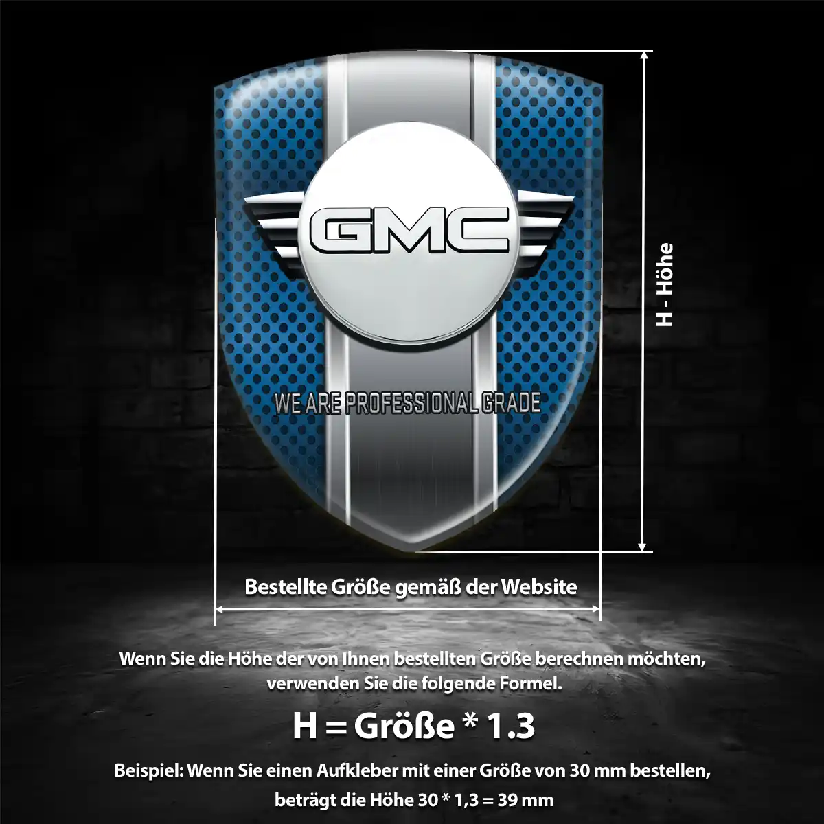 GMC Aufkleber Embleme Silikon Auto Exterieurdesign