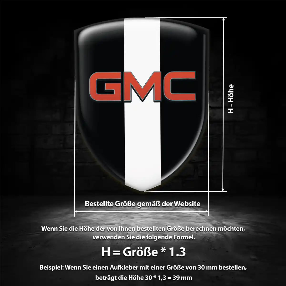 GMC Aufkleber Embleme Silikon Auto Hochwertiges Harz