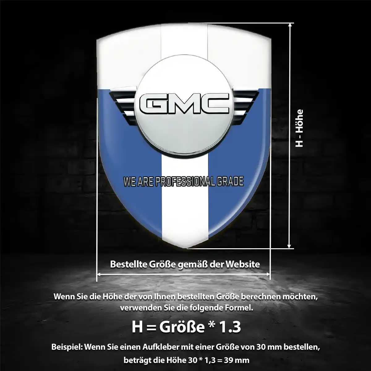 GMC Aufkleber Embleme Silikon Auto Limitierte Auflage