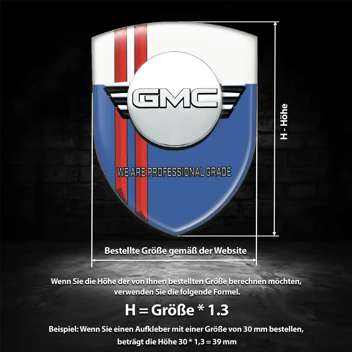 GMC Aufkleber Embleme Silikon Auto Premium-Edition