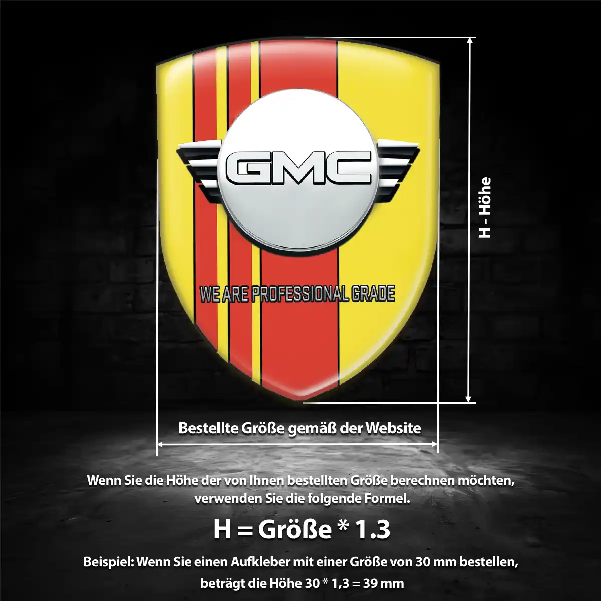 GMC Aufkleber Embleme Silikon Auto Tuningfahrzeug