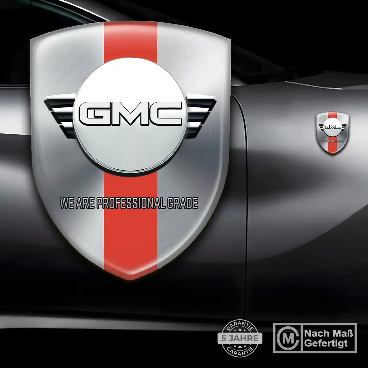 GMC Aufkleber Embleme Silikon Edles Design