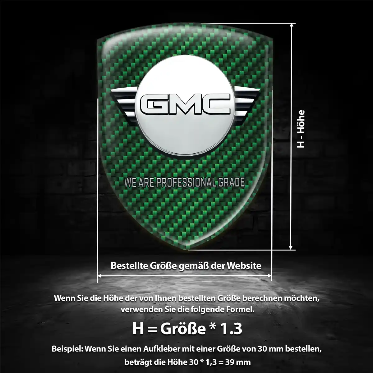 GMC Aufkleber Embleme Silikon Hohe Qualität