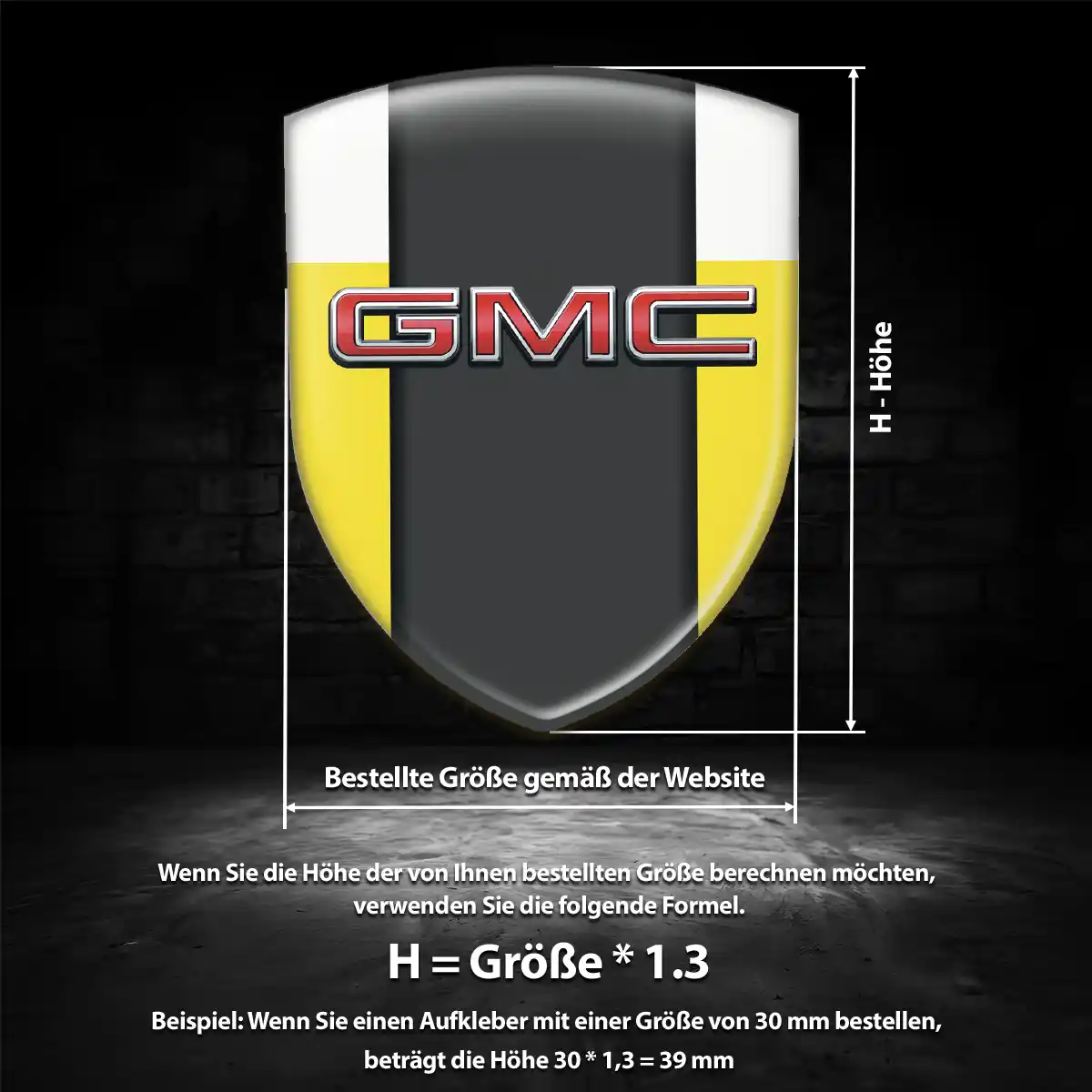 GMC Aufkleber Embleme Silikon Limitierte Auflage