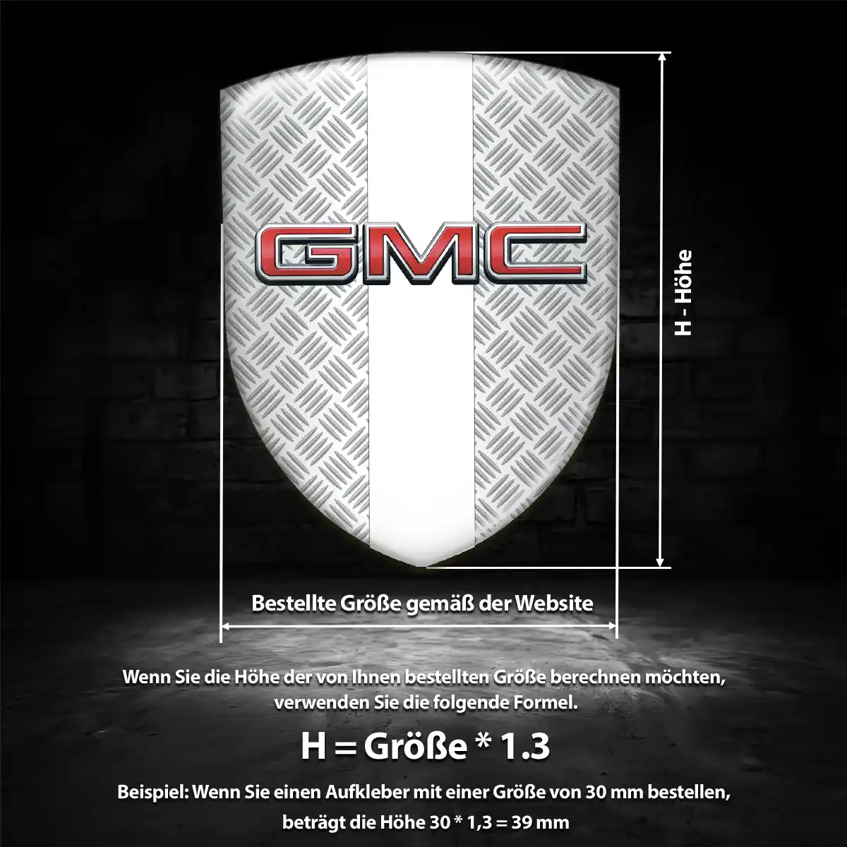 GMC Aufkleber Embleme Silikon Markenedition