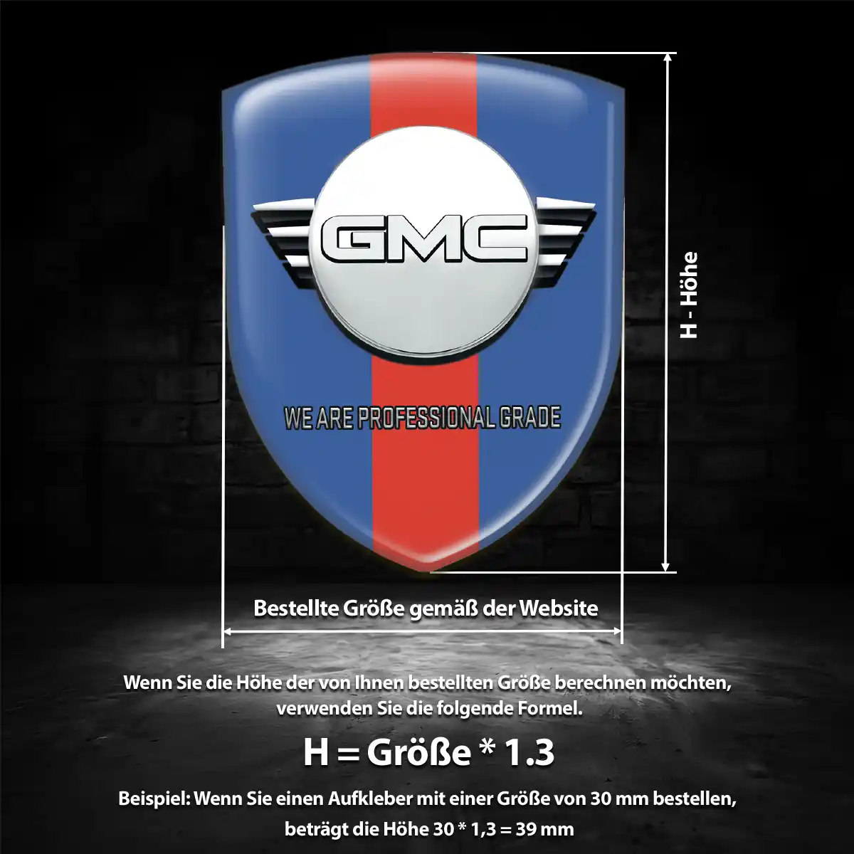 GMC Aufkleber Premium-Edition