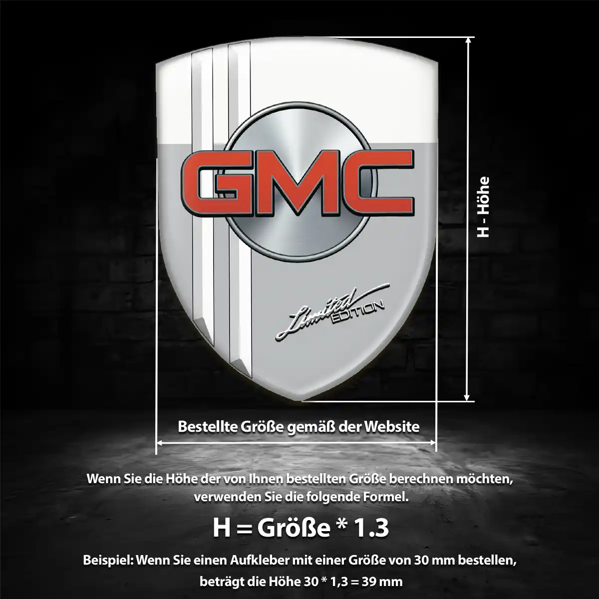 GMC Aufkleber Premiumqualität