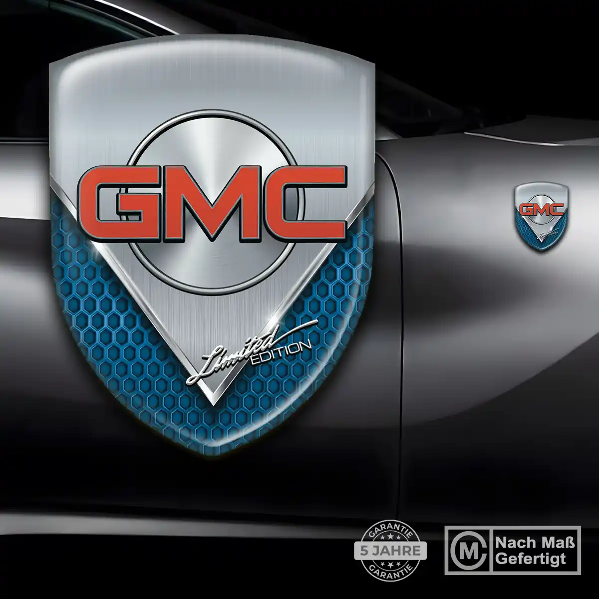 GMC Aufkleber Silikon Embleme Auto Hochwertiges Harz