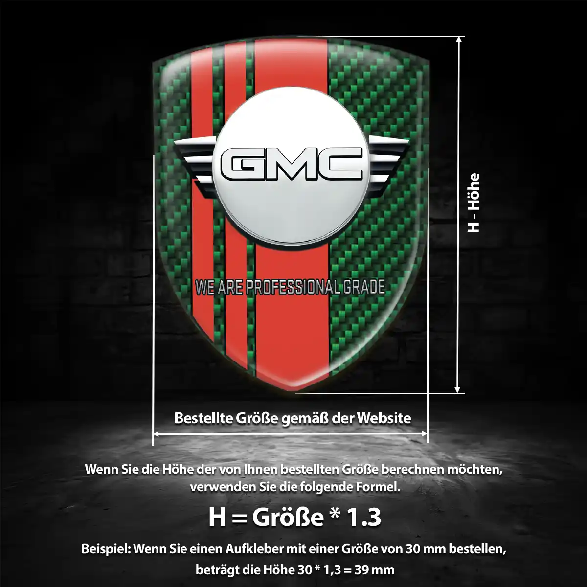 GMC Aufkleber Silikon Embleme Auto Hohe Qualität