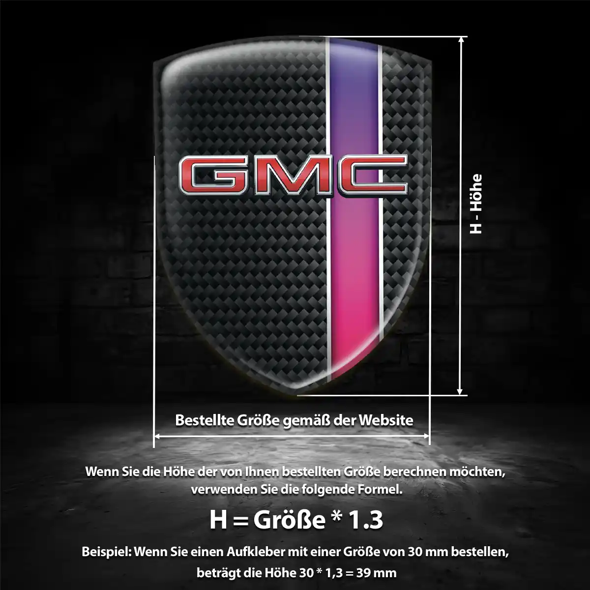 GMC Aufkleber Silikon Embleme Auto Luxus-Edition