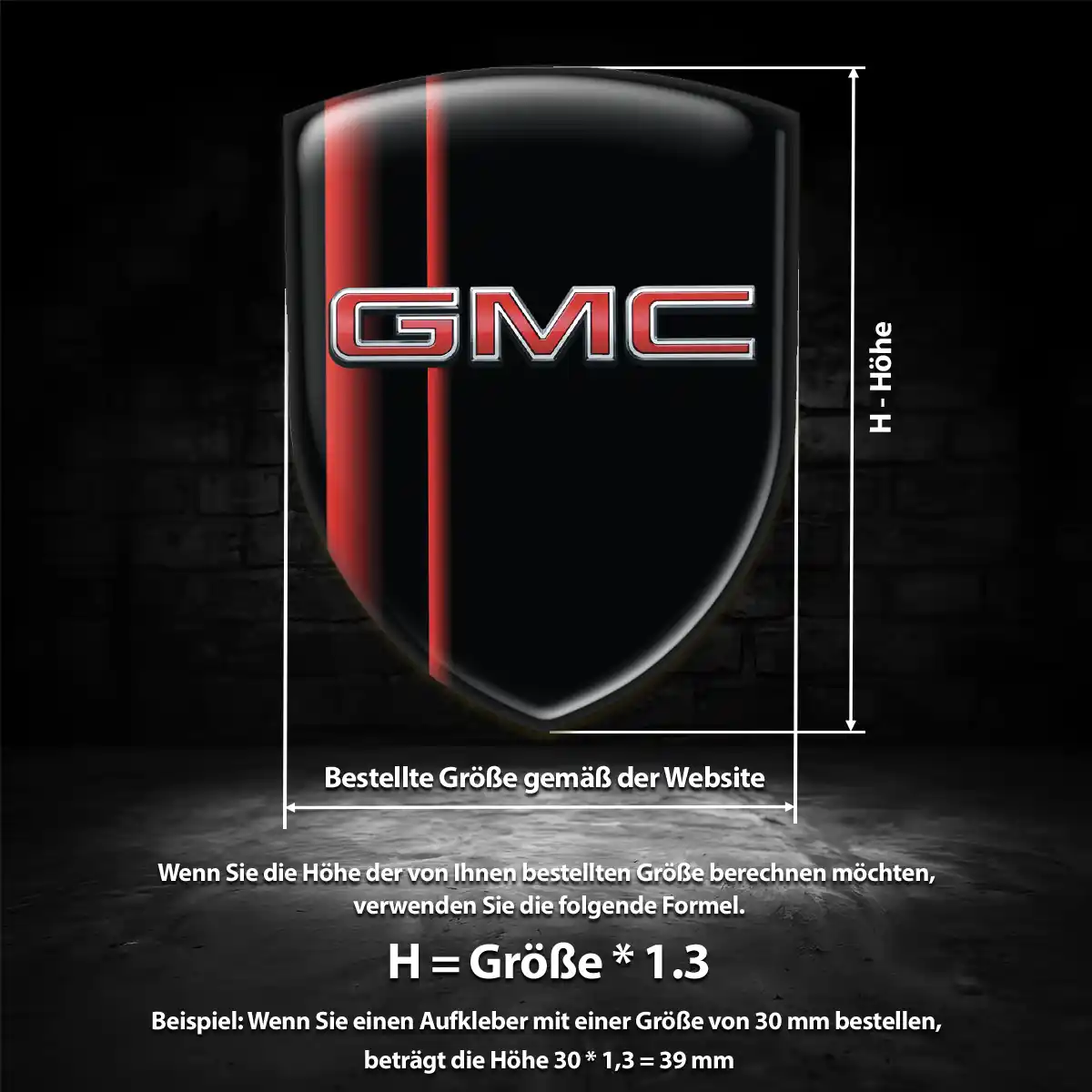 GMC Aufkleber Silikon Embleme Auto Premium-Edition