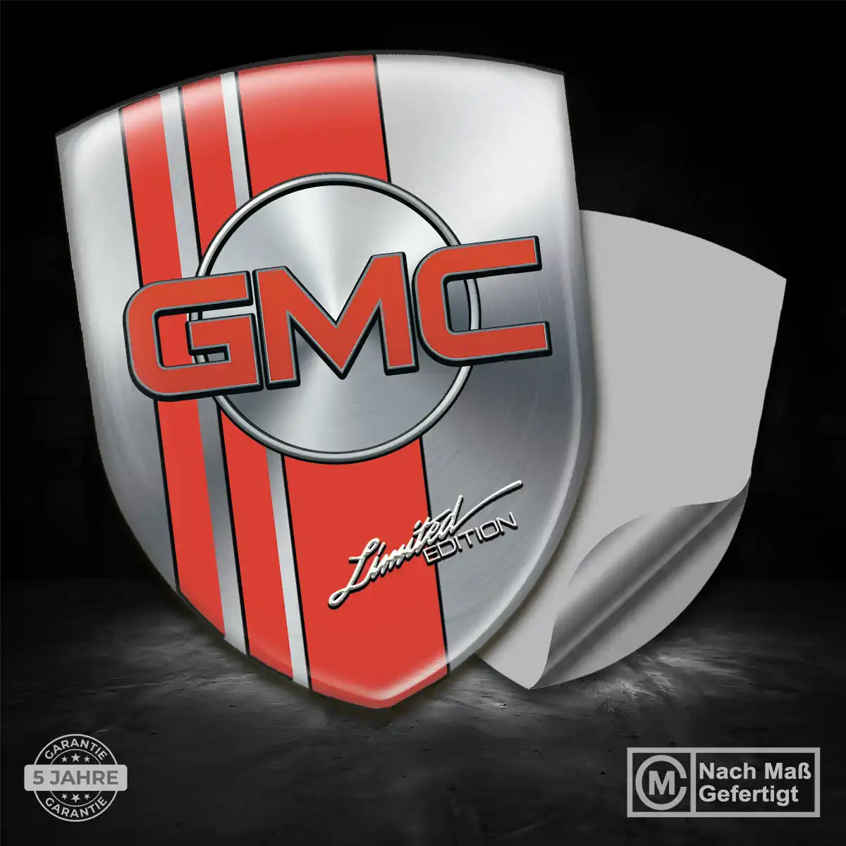 GMC Aufkleber Silikon Embleme Auto Premiumqualität