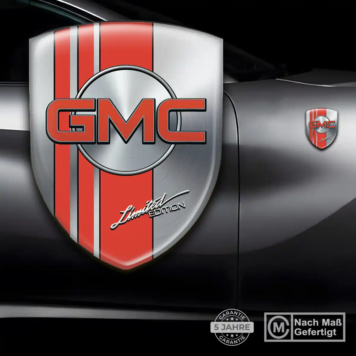 GMC Aufkleber Silikon Embleme Auto Premiumqualität