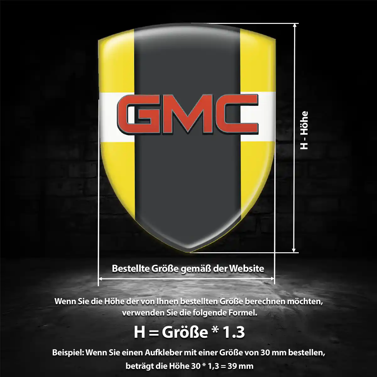 GMC Aufkleber Silikon Embleme Auto Stilvolles Design