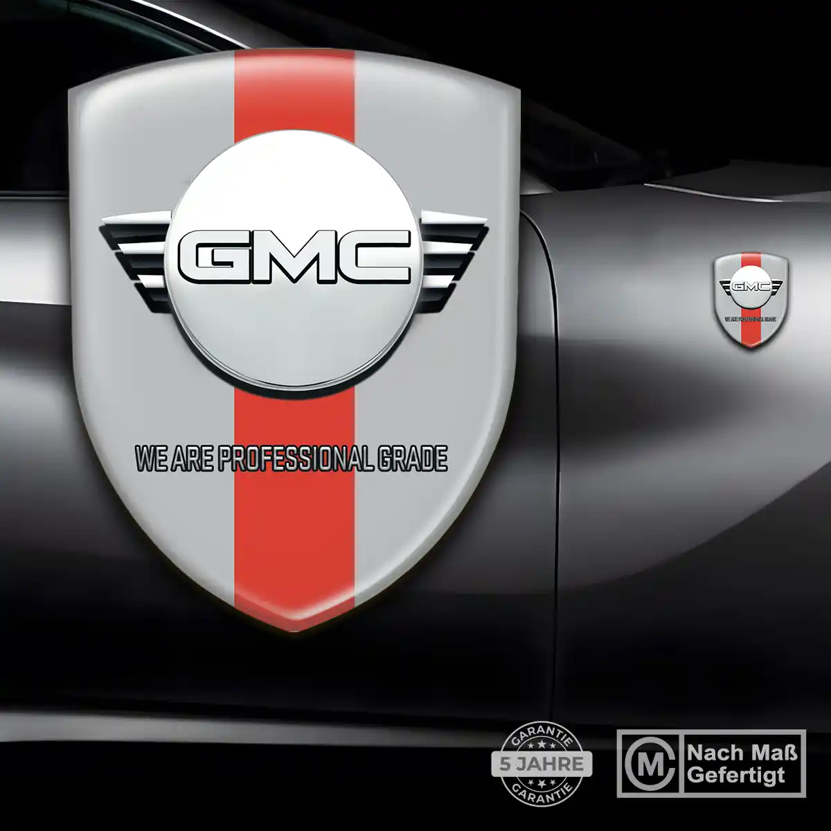 GMC Aufkleber Silikon Embleme Elegantes Design