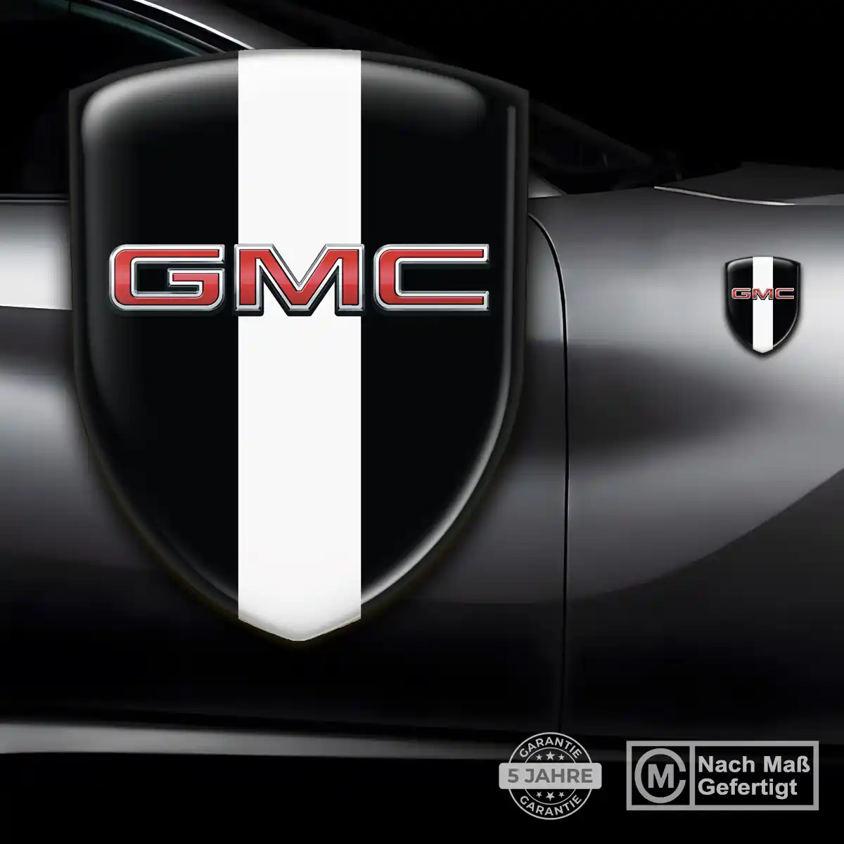 GMC Aufkleber Silikon Embleme Hochwertiges Harz