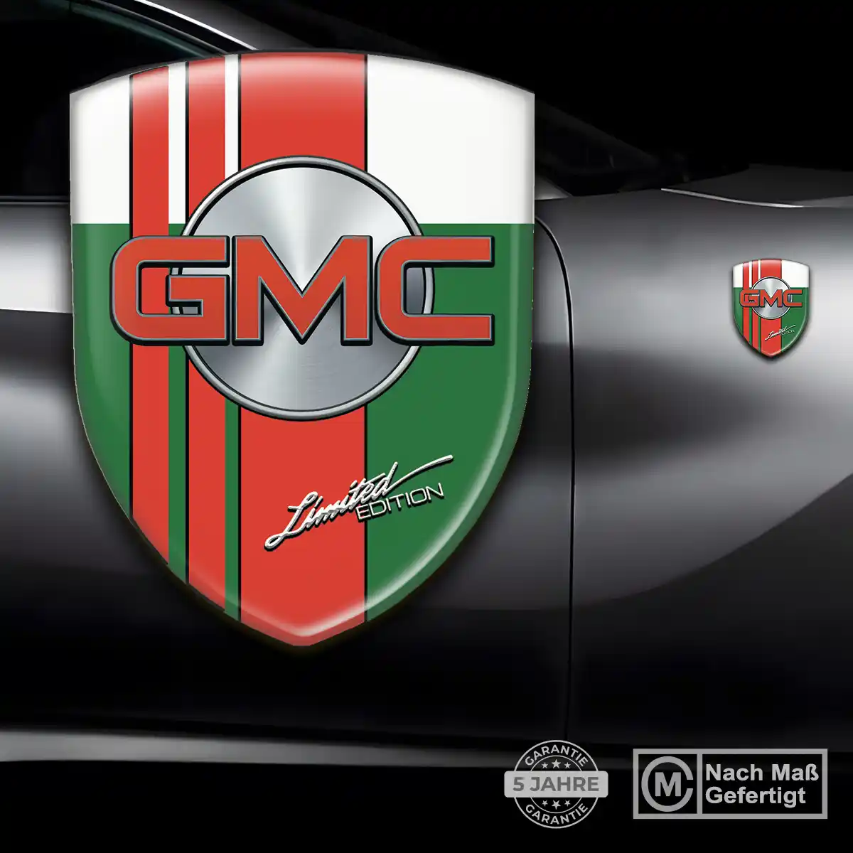 GMC Aufkleber Silikon Embleme Limitierte Auflage