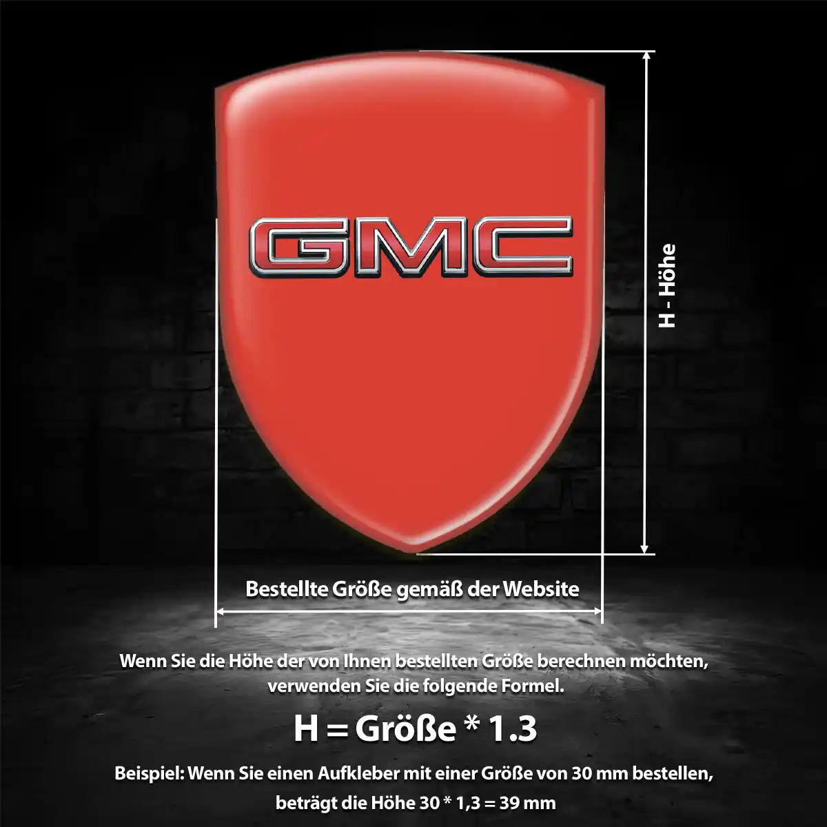 GMC Aufkleber Silikon Embleme Luxus-Edition
