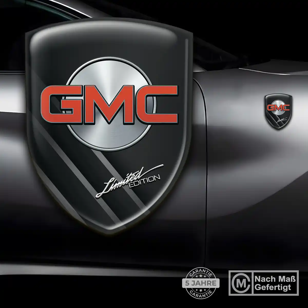 GMC Aufkleber Silikon Embleme Markenedition