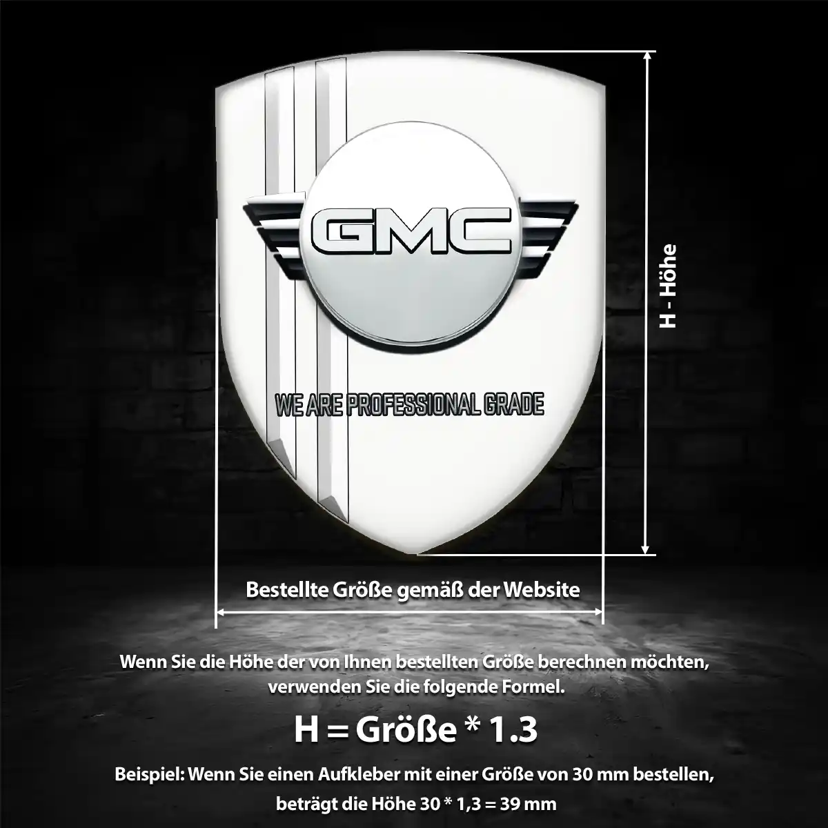 GMC Aufkleber Silikon Embleme Premium-Edition
