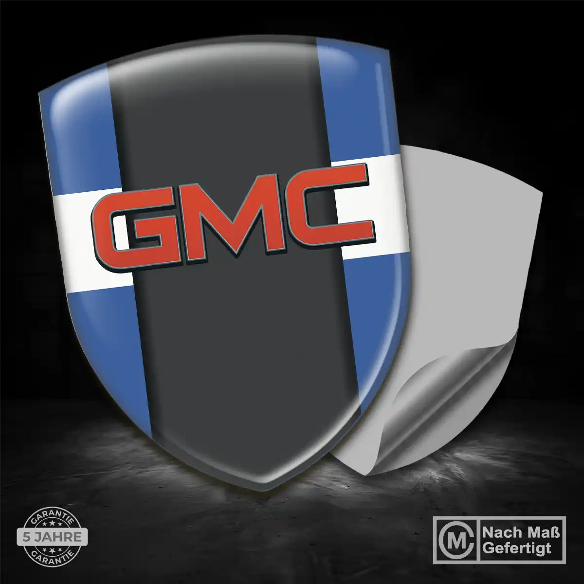 GMC Aufkleber Silikon Embleme Premiumqualität