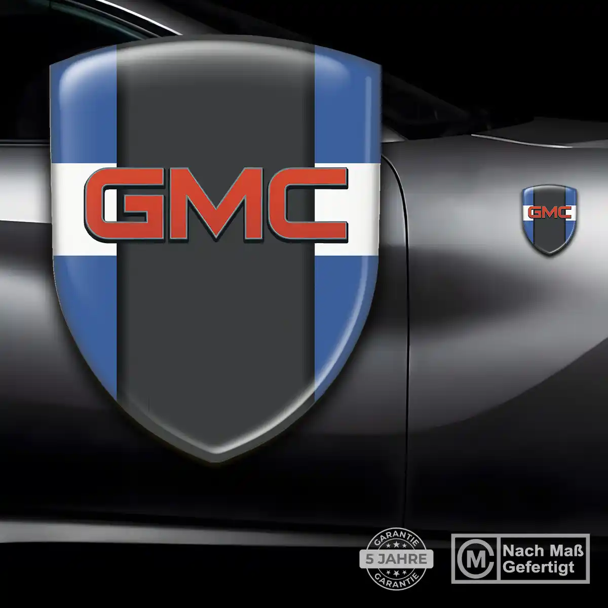 GMC Aufkleber Silikon Embleme Premiumqualität