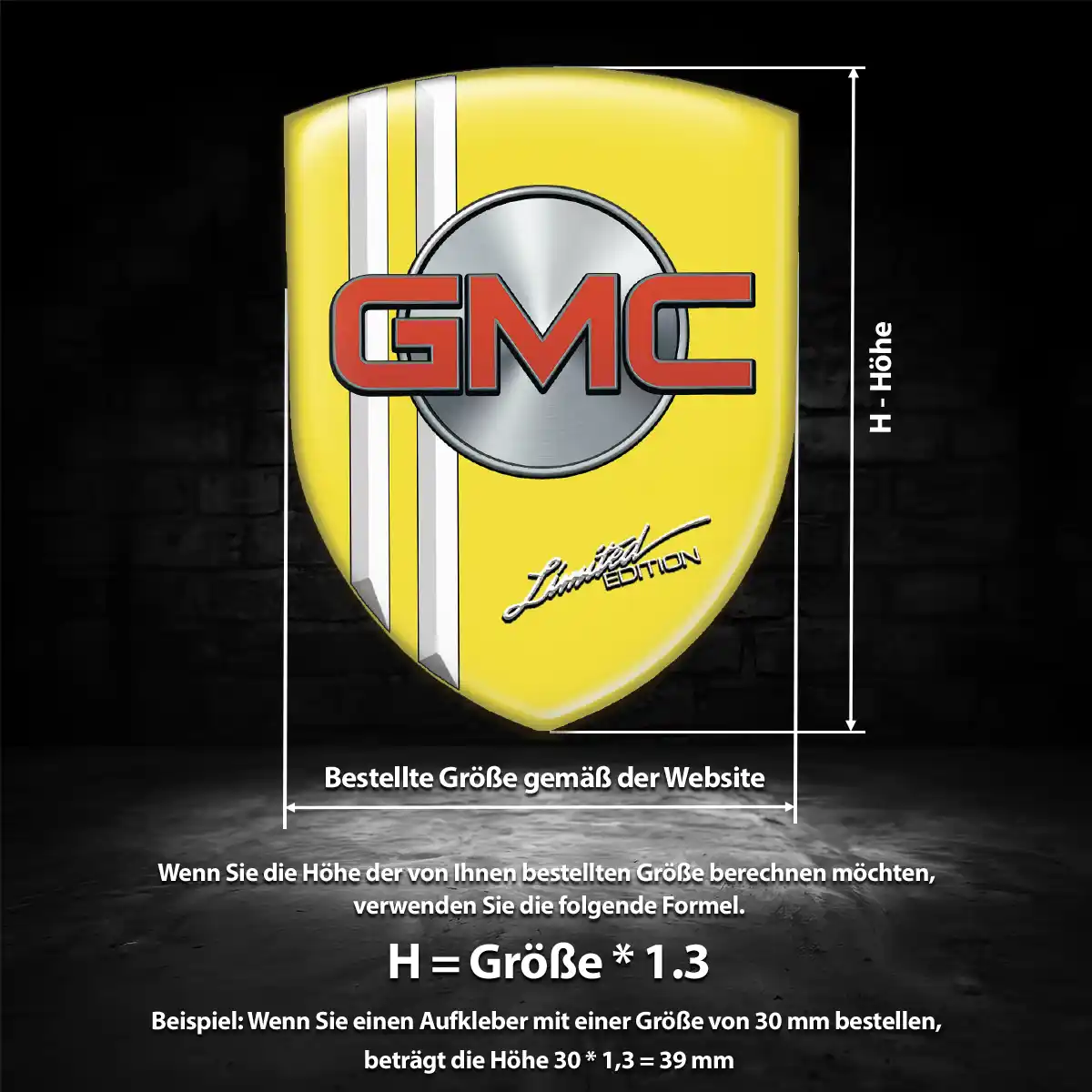 GMC Aufkleber Stilvolles Design